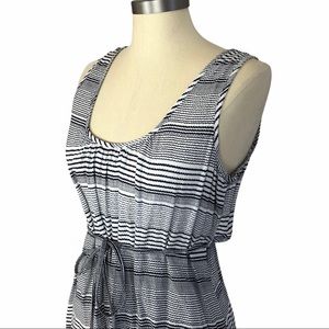 Motherhood Maternity black and white striped top